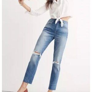 MADEWELL high rise slim crop boyjean size 23